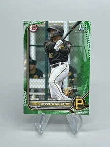 Papel Piratas Bowman Rodolfo Nolasco Prospects 2022 paralelo verde SSP/99 - Imagen 1 de 2