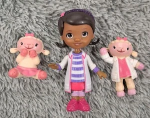 Disney’s Doc McStuffins Lot of 3 PVC Figures Cake Toppers Toy Dolls Lambie - Picture 1 of 12