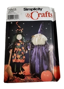 Simplicity Crafts Uncut #5803 Sewing Patterns Witch Warlock Halloween Decor 2002 - Picture 1 of 5
