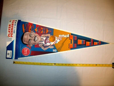 Grant Hill Detroit Pistons Caricature Full Size Original NBA Pennant New NOS - Image 1 of 3