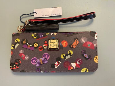 Disney Dooney & Bourke I Am Ear Hat Vilões Orelhas cinza CARTEIRA pulseira nova com etiquetas zíper  - Imagem 1 de 4