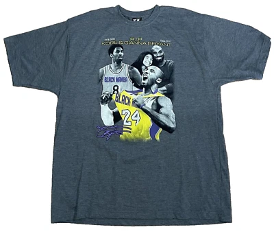 FA Athletic RIP Kobe & Gianna Bryant Gray T Shirt XXL  - Image 1 of 4
