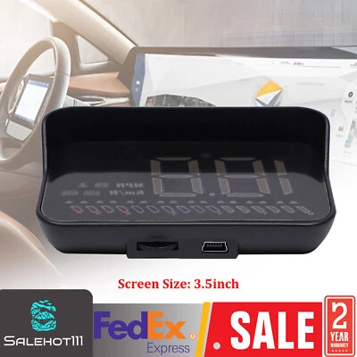 Digital Car GPS HUD Universal Head Up Display LED HD Speedometer Overspeed Alarm - Image 1 of 4