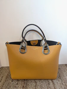 Thevan Premiu Mustard Faux Leather Horseshoe Handle Women’s Tote Bag - Picture 1 of 14