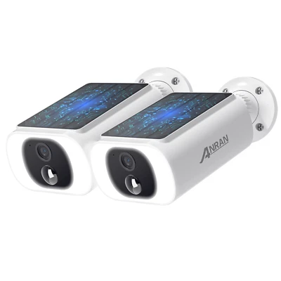 ANRAN Solar Security Camera Audio Wireless Outdoor WiFi Battery Powered Cameras - Image 1 of 4