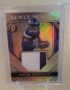 2020 Gold Standard Newly Minted Memorabilia 38/49 Justin Jefferson Rookie RC