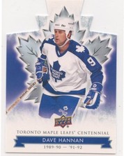 2017 UPPER DECK TORONTO MAPLE LEAFS CENTENNIAL DIE-CUT #35 DAVE HANNAN *49656