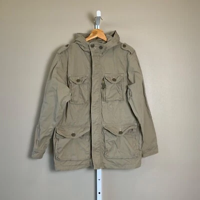 Usado en Excelente Condición Abrigo Chaqueta Midi Con Capucha Bolsillo Utilitario Caqui GAP, XXL (14-16) Foto 1 de 4