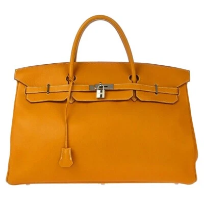 Bolso de mano Hermes Natural Fjord Birkin 45 □D Z.3 184683 Foto 1 de 4