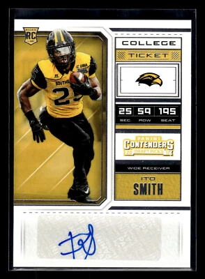 2018  Panini Contenders Draft Picks #291 Ito Smith Rookie Auto  Southern Miss - Image 1 of 2