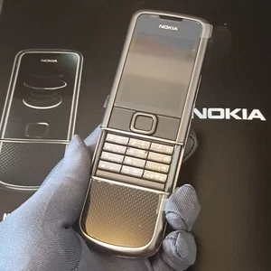 RARE ORIGINAL NOKIA 8800 CARBON ARTE TITANIUM 8800e-1 4GB UNLOCKED MOBILE PHONE - Afbeelding 1 van 24