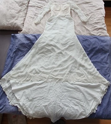 Trompete/Meerjungfrau-Linie Off-Schulter Hof-schleppe Chiffon Spitze Brautkleid - Bild 1 von 4