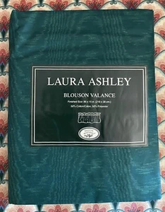 Laura Ashley Vintage Blouson Valance Curtain Salon Viridian Hunter Green, New - Picture 1 of 4