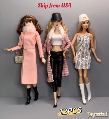 Juego de 12 PIEZAS Muñeca Para Moda Royalty Integrity Poppy Parker NuFace Muñeca Abrigo Vestido Foto 1 de 4