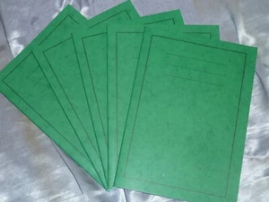 A4 Exercise Books x 5 Green Lined Margin High Quality School College Work - Picture 1 of 3