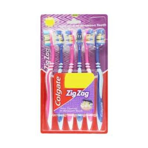 12 Pcs Pack Colgate Toothbrush ZIG ZAG Medium Bristle Flexible Body Extra Clean - Picture 1 of 8