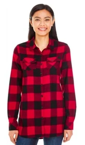 Women Flannel Dress Shirt - Picture 1 of 3