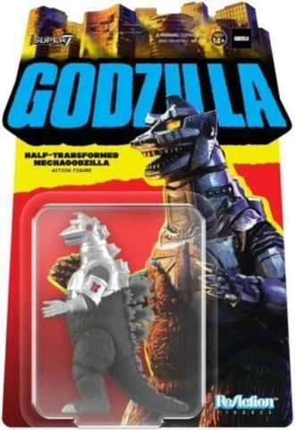 Half-Transformed Mechagodzilla Godzilla TOHO Super7 Reaction Action Figure Cover