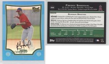 2009 Bowman Chrome Blue Refractor /150 Freddy Sandoval #216 Rookie RC