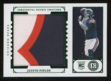 2021 Panini Encased Emerald Justin Fields RC Rookie Jumbo 3-Color Patch /10