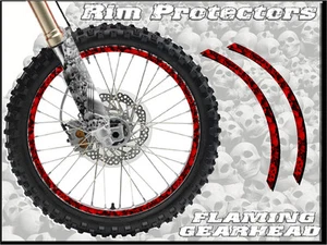 19 & 21 INCH DIRT BIKE RIM PROTECTORS WHEEL DECALS TAPE GRAPHICS MOTORCYCLE - Picture 1 of 1