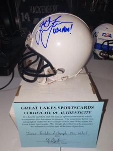 MINI CASCO CERTIFICADO DE AUTENTICIDAD FIRMADO POR JAMES FRANKLIN PENN ST. NITTANY LIONS - Imagen 1 de 4