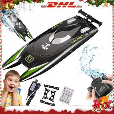 2,4GHz 20 KM/H High Speed RC Boot Ferngesteuertes Rennboot Speedboot Schiff Boat - Bild 1 von 4