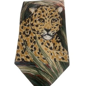 VINTAGE World Wildlife Fund (WWF) Jaguar Men's Silk Necktie No. 127- 1991 - Picture 1 of 6