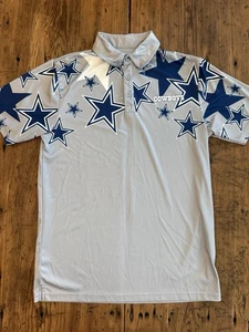 LOUDMOUTH NFL DALLAS COWBOYS Mens Short Sleeve Polo FANCY Sz Small - Picture 1 of 8