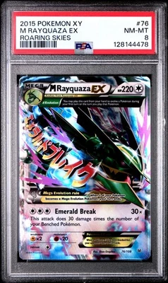 2015 Pokemon M Rayquaza XY Roaring Skies Ultra Rare #76 PSA 8 - Image 1 of 2