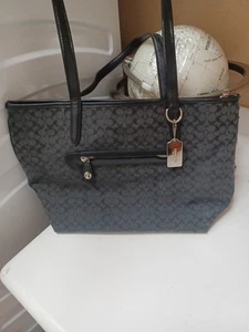 Coach Taylor Signature Jacquard Tote - Black - Picture 1 of 6