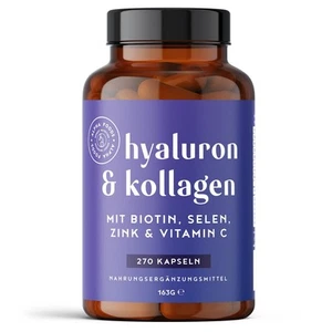 Hyaluron & Kollagen Komplex | 270 Kapseln | Hochdosiert mit Hyaluronsäure Biotin - Bild 1 von 12