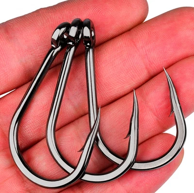 20Pcs Fishing Single Hook 1/0#-10/0# High Qulity High Carbon Steel Jig Big Hooks - Image 1 of 4