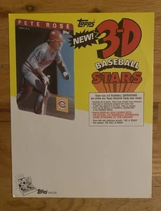 1985 Topps 3D Advertising Sell Sheet Pete Rose - Picture 1 of 1