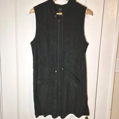 Catalina Negro Mujer Cremallera Capucha Encubrimiento Talla L Sin Mangas Con Bolsillos Foto 1 de 4