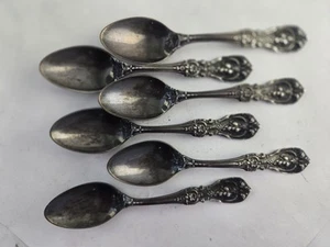 6 cucharas Demitasse de plata esterlina Francis I de Reed & Barton 3,1 oz. Águila/León - Imagen 1 de 12