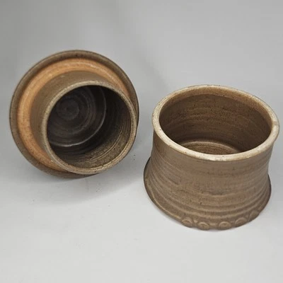 Vintage Large 6" Butter Bell Crock  Handthrown Studio Art Pottery Clay Stoneware - Image 1 of 4