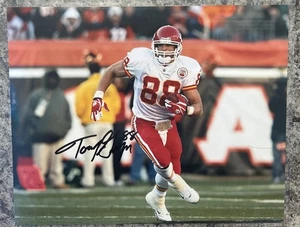 Foto autografiada de Tony Gonzalez Chiefs 8x10 foto firmada Kansas City Chiefs TE - Imagen 1 de 4