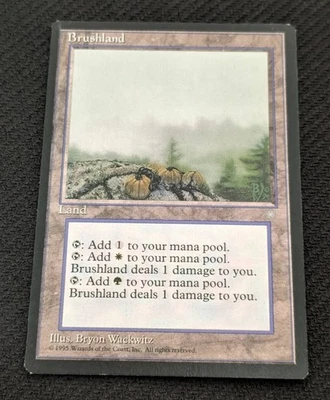 Magic the Gathering Brushland Ice Age English NM Rare Card - Image 1 of 2