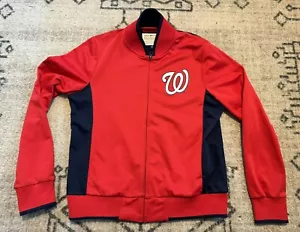 Washington Nationals Women’s Sweater Size Medium Red Full Zip Baseball MLB - Picture 1 of 8