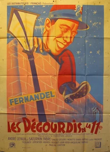 "LES DÉGOURDIS DE LA 11e" Affiche ressortie 1945 (FERNANDEL) 120x160cm - Imagen 1 de 1