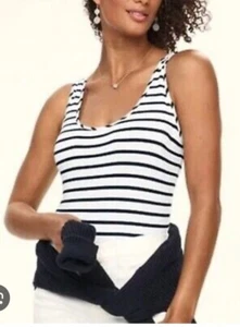 Cabi New NWT Striped Charm Tank #6562 navy white XS - XL Was $44 - Picture 1 of 2