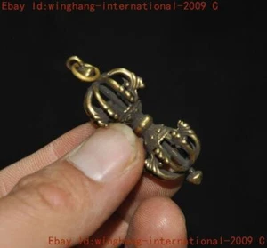 alter Tibet Buddhismus Bronze Vajra Dorje Phurpa Exorzismus Talisman Faqi Anhänger - Bild 1 von 5