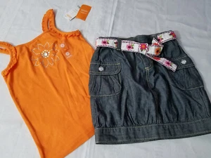 Gymboree Wild For Zebra Size 7 Shirt 6 Belted Skirt Outfit NWT - Picture 1 of 2