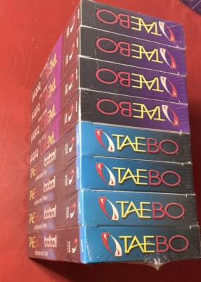 Billy Blanks TAEBO Total Body Workout Basic & Advanced 8 VHS Box Set - NEW LOT - Image 1 of 4