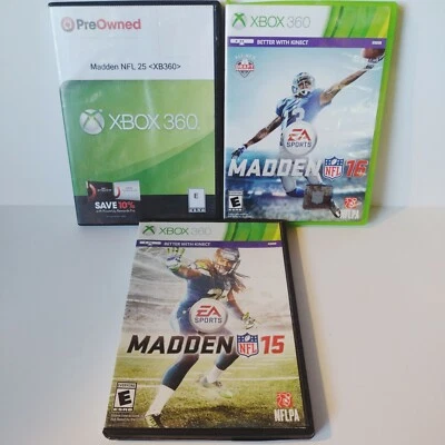 3 X Madden 15 16 25 XBOX 360 Games XBox Games - Image 1 of 4