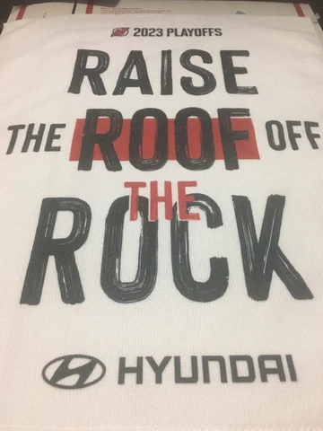 2023 New Jersey Devils SGA Hurricanes Raise Roof Rock Rally Towel Stanley Cup Cover