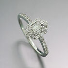 Ring mit Diamanten + Brillanten 0,50 ct, 750 Weißgold Verlobung Neu