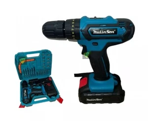 TRAPANO AVVITATORE A PERCUSSIONE BATTERIA LITIO PERFORATORE 750W DOPPIA BATTERIA - Foto 1 di 5