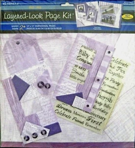 Elements IRIS Purple Scrapbooking Page Kit 40 Pieces 12" x 12" New in Package - Picture 1 of 2